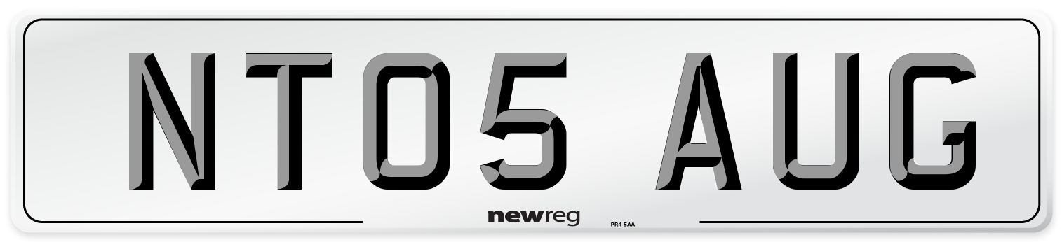 NT05 AUG Number Plate from New Reg